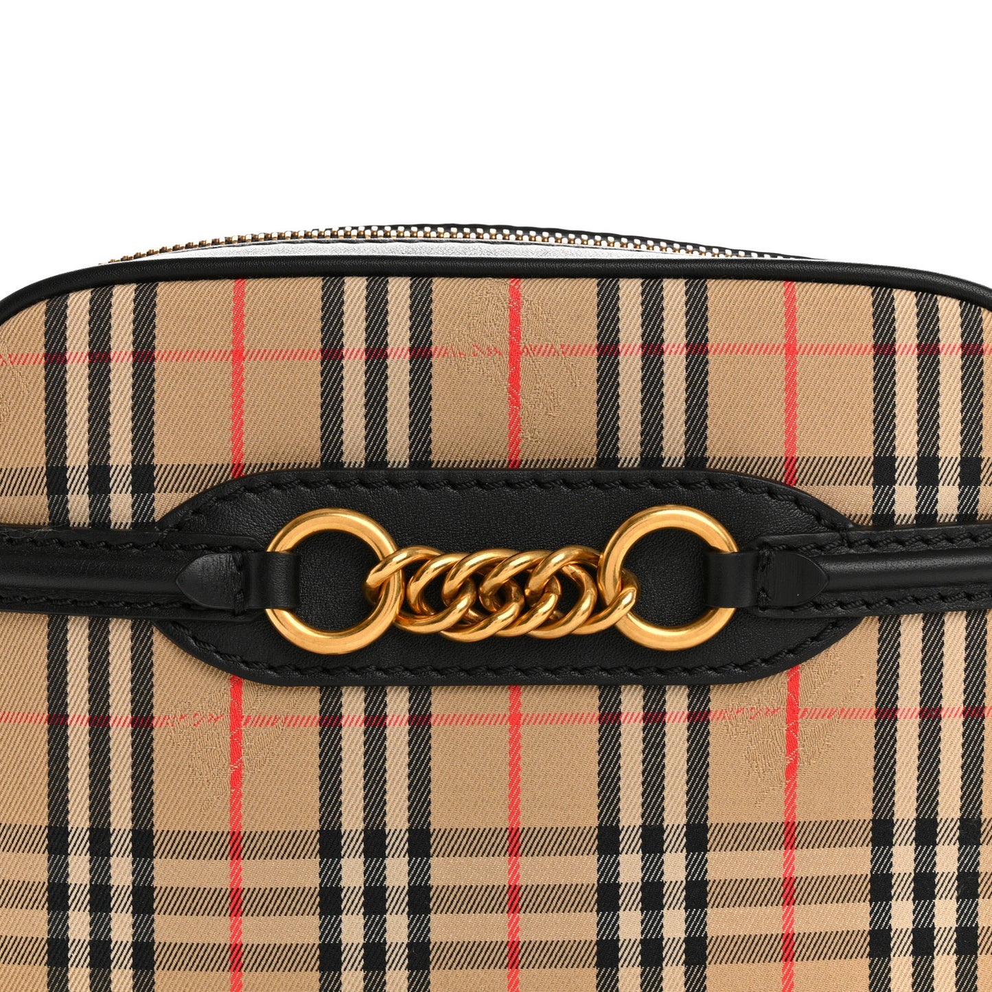 Smooth Calfskin 1983 Knight Check Link Bum Bag Black