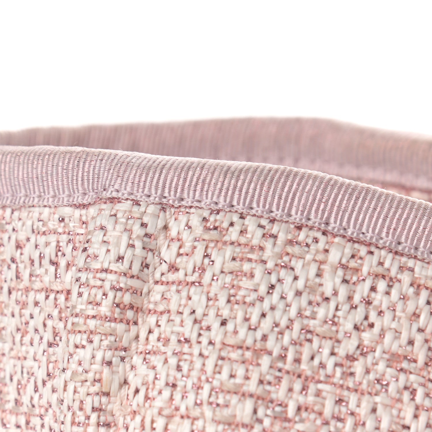 Chanel Straw Lurex Medium Deauville Tote Pink 12 of 14