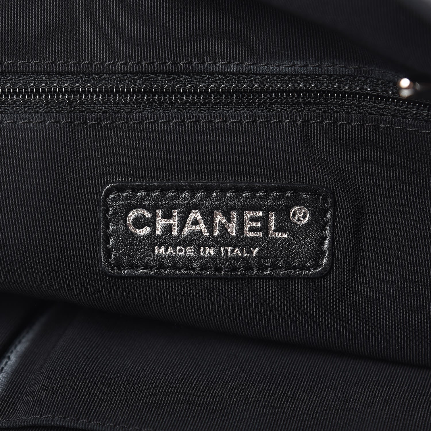 Chanel Vinyl Spirit Drawstring Tote Black 6 of 13