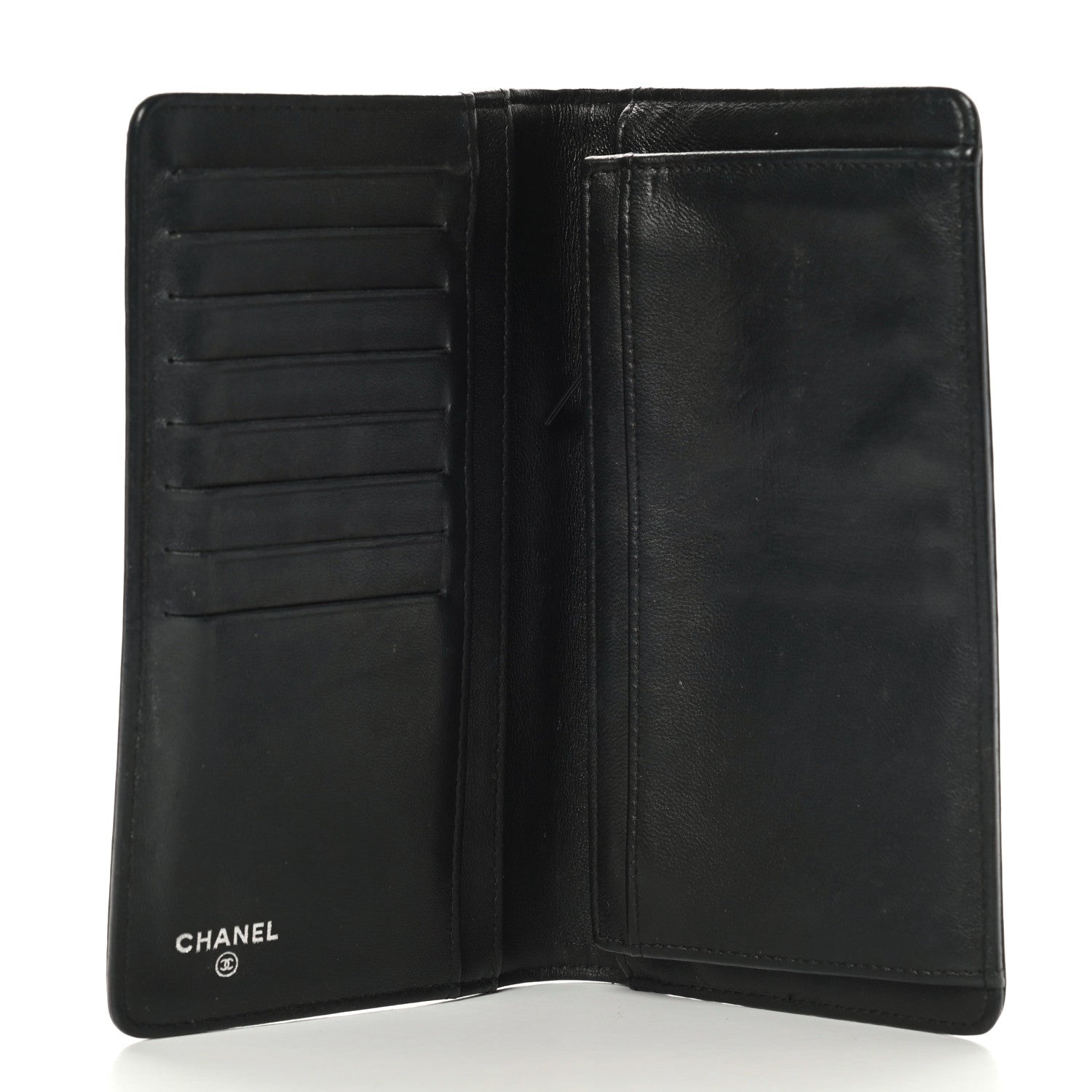 Chanel Lambskin Quilted Boy Yen Wallet Black 5 of 14