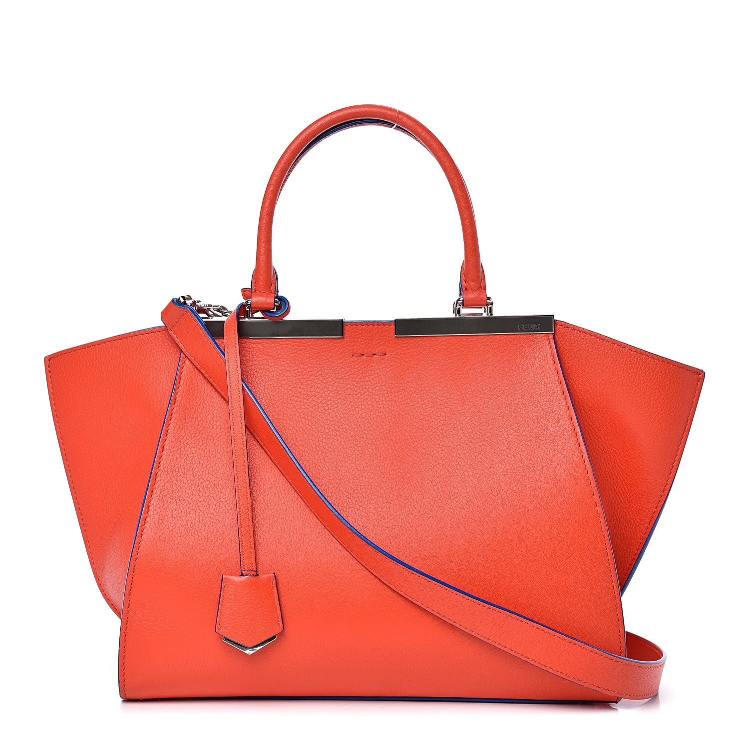 Fendi Vitello Dolce Shiny Nappa Petite 3Jours Tote Papavero 1 of 21