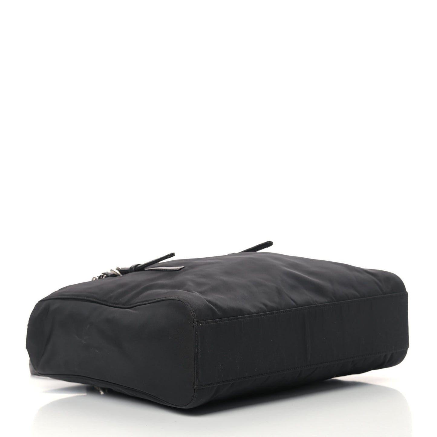 Nylon Tessuto Acciaio Chain Shoulder Bag Black