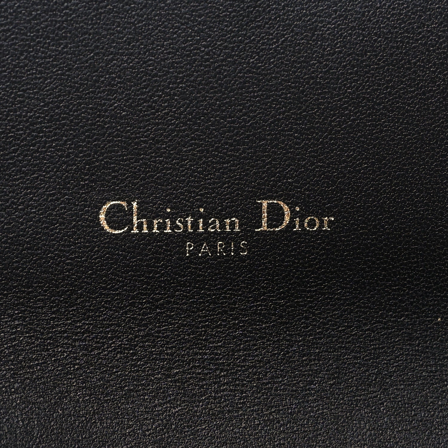 Christian Dior Grained Calfskin Saddle Chain Wallet Pouch Black 6 of 10