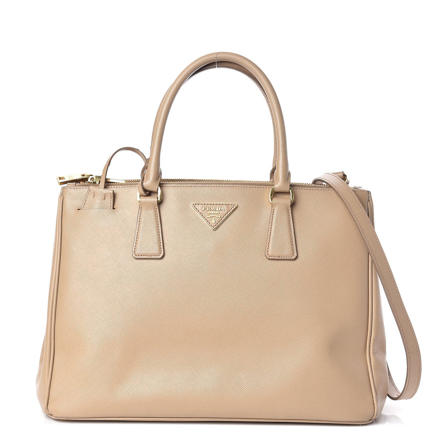 Saffiano Medium Galleria Double Zip Tote Sabbia