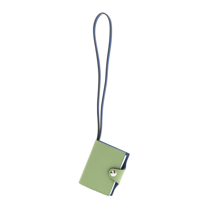 Hermes Evercolor Swift Verso Ulysse Nano Bag Charm Vert Criquet Bleu France 1 of 5