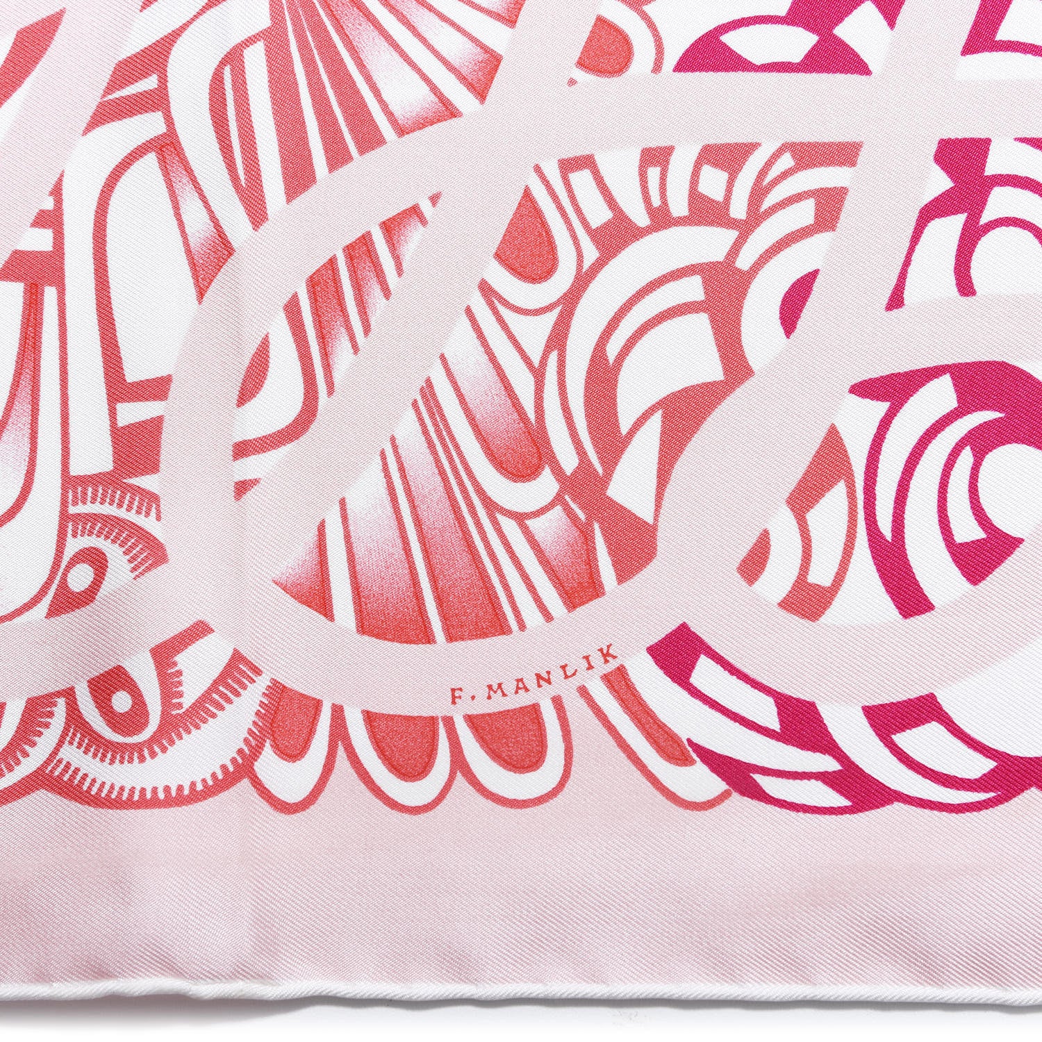 Hermes Silk Reverie Solitaire Scarf 90 Rose Pale Bleu Fuchsia 3 of 6