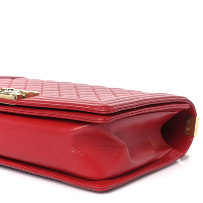 Chanel Lambskin Quilted New Medium Boy Flap Red 10 of 10