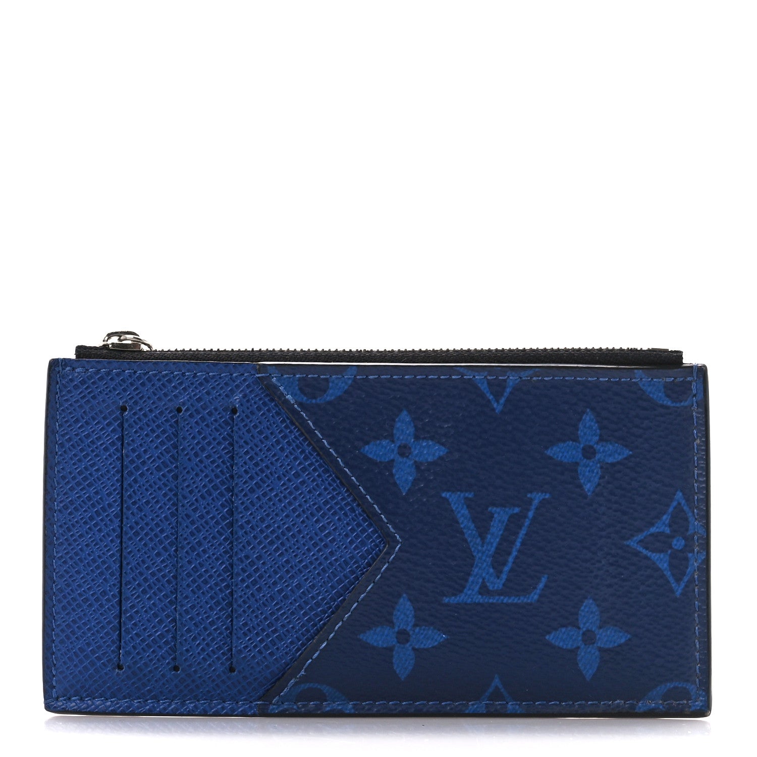 Louis Vuitton Monogram Taiga Coin Card Holder Cobalt 1 of 9