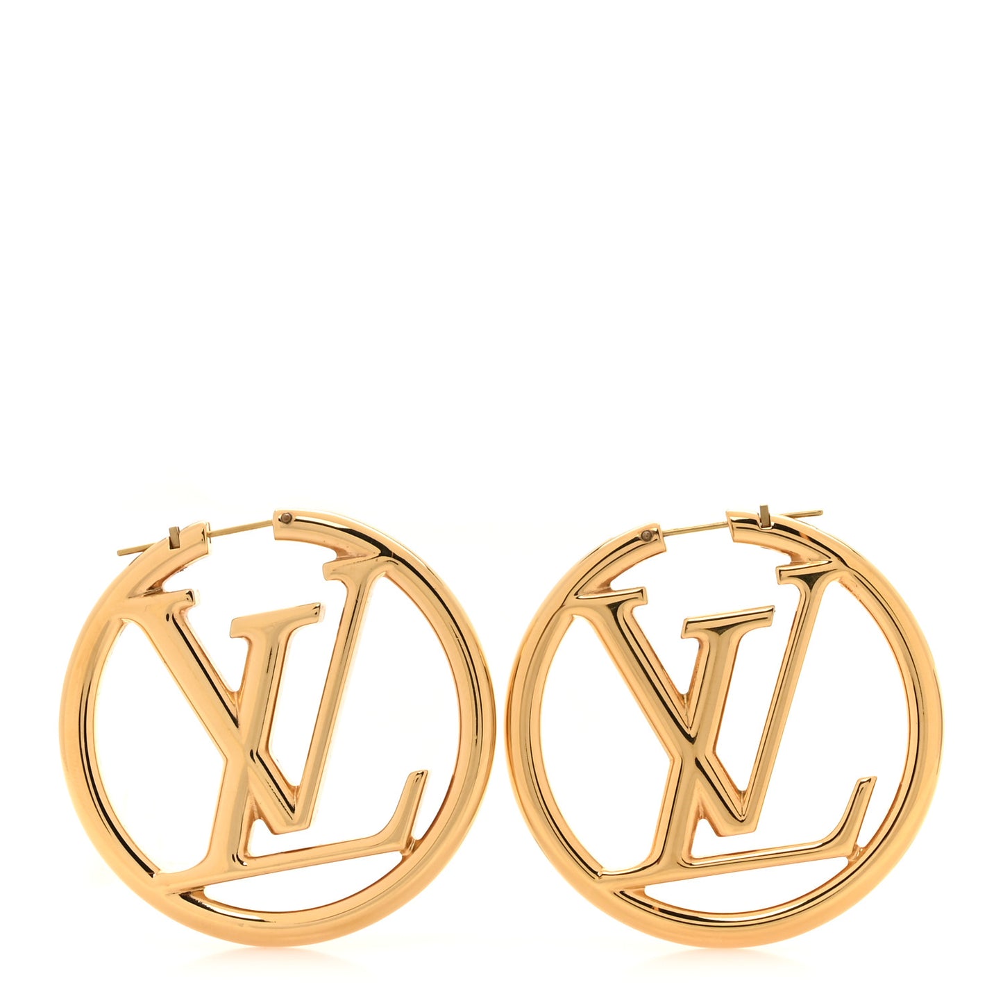 Metal Louise Hoop Earrings Gold