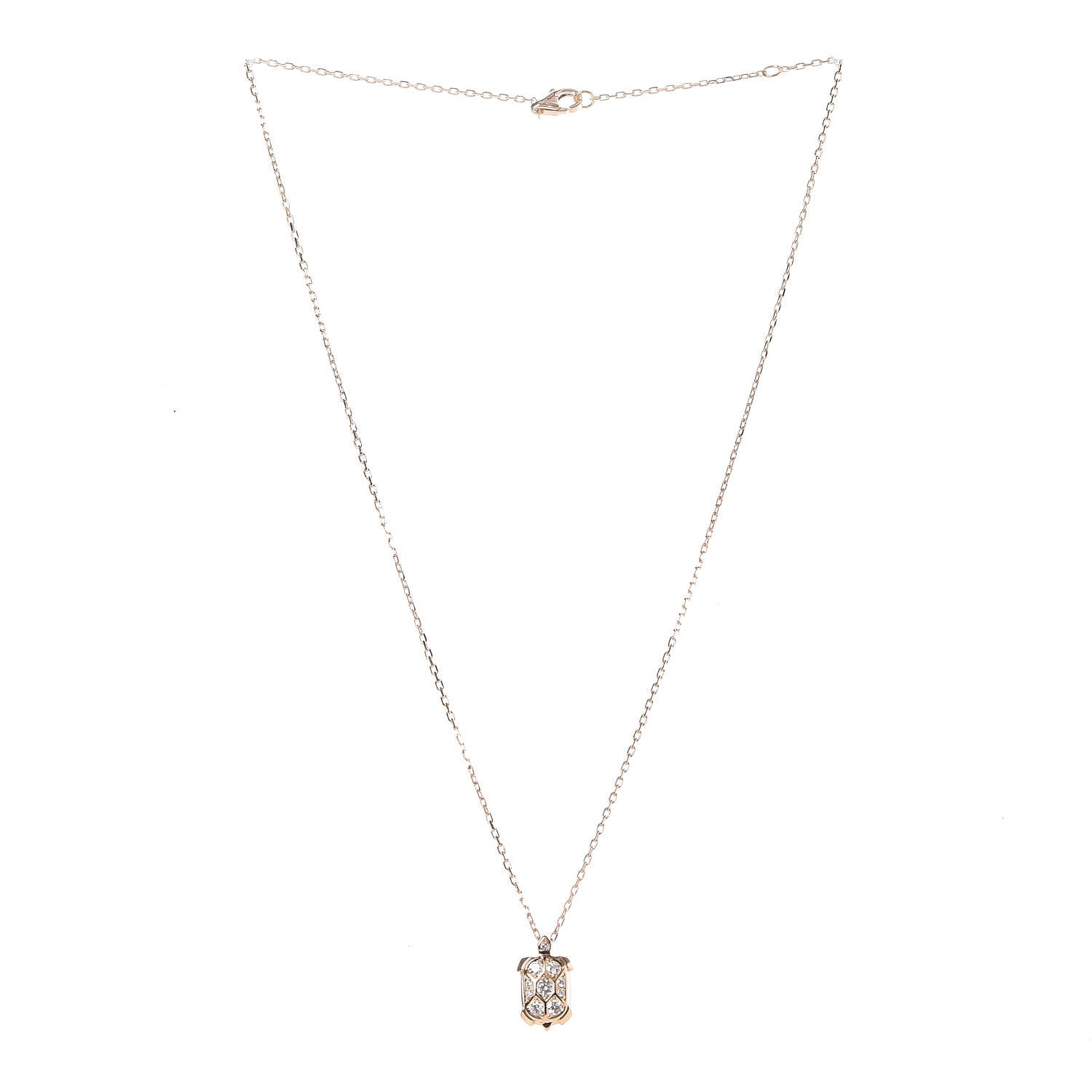 Cartier 18K Pink Gold Diamond Torute Pendant Necklace 2 of 7