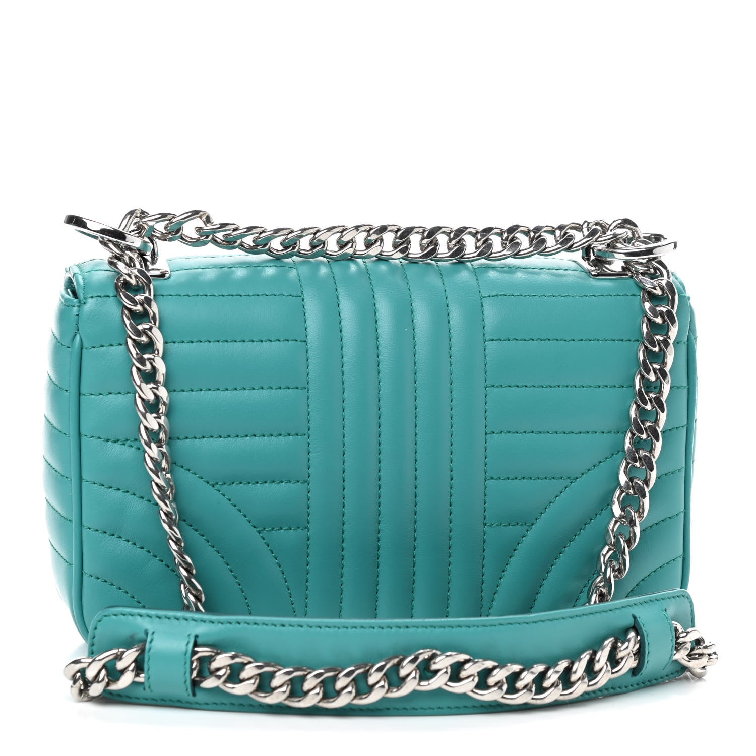 Prada Soft Calfskin Impunture Diagramme Small Chain Flap Shoulder Bag Giada 2 of 8