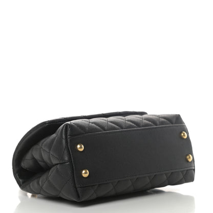 Chanel Caviar Lizard Quilted Mini Coco Handle Flap Black 4 of 11
