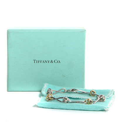 Tiffany 18K Yellow Gold Sterling Silver Picasso Twirl Link Bracelet 5 of 5