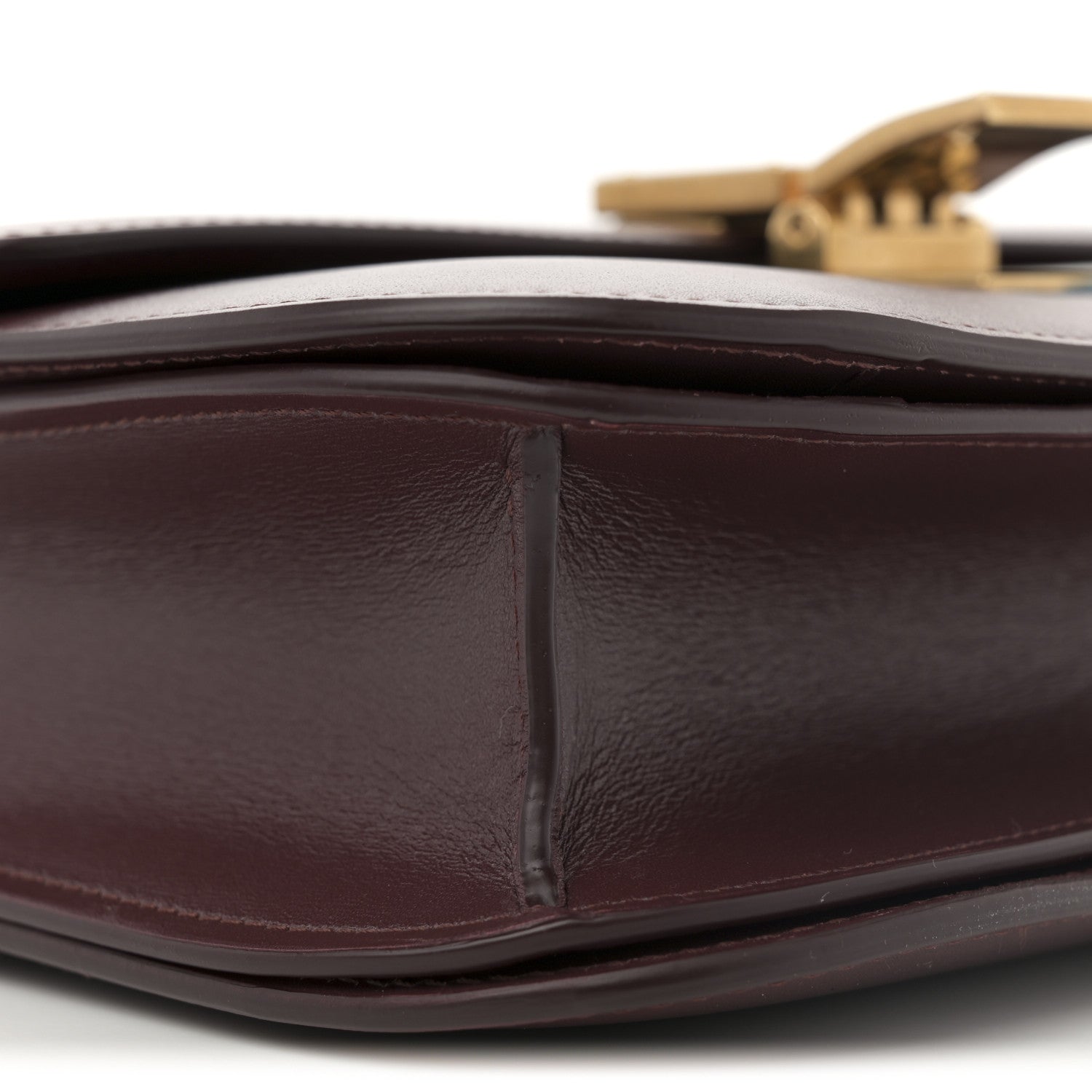 Celine Box Calfskin Medium Classic Box Flap Bag Burgundy 9 of 11