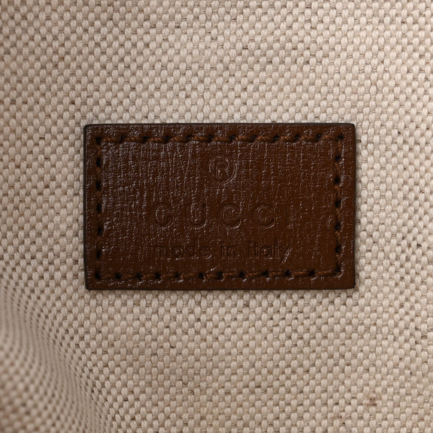 GG Supreme Monogram Textured Calfskin Retro Interlocking G Belt Bag Beige Ebony Brown Sugar
