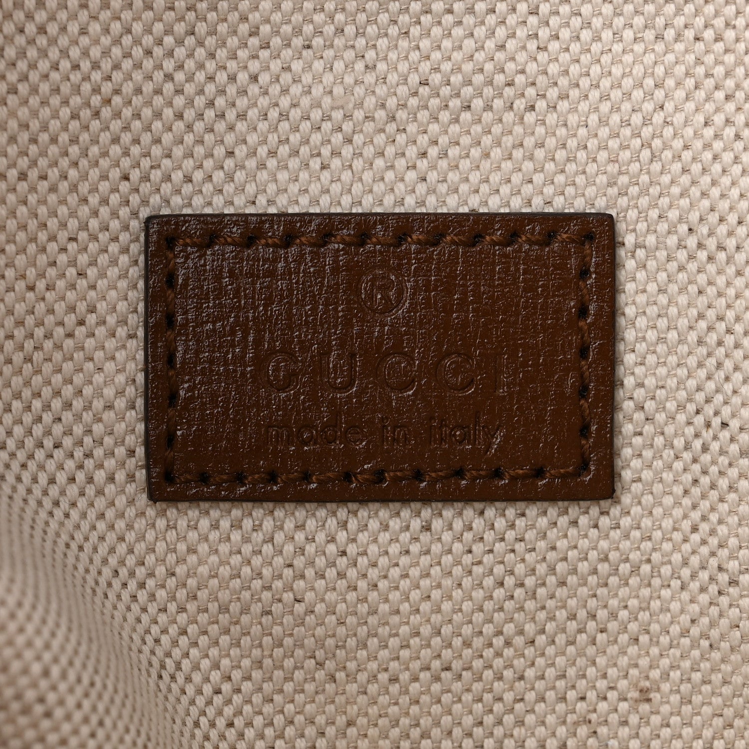 Gucci GG Supreme Monogram Textured Calfskin Retro Interlocking G Belt Bag Beige Ebony Brown Sugar 6 of 11