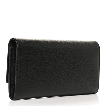 Gucci Dollar Calfskin GG Marmont Continental Wallet Black 3 of 11