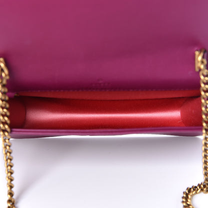 Gucci Velvet Matelasse GG Marmont Mini Bag Fuchsia Violet Cyclamen 7 of 10
