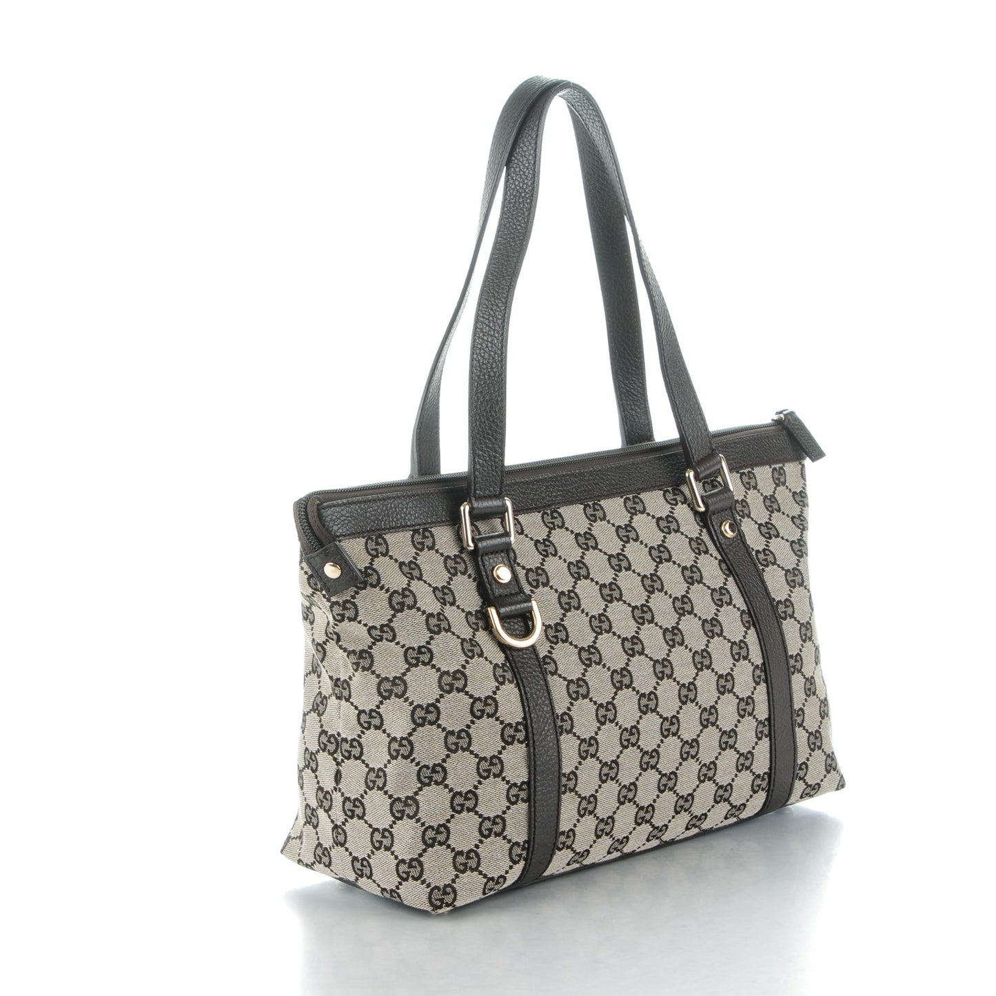 Monogram Medium Abbey Tote Dark Brown