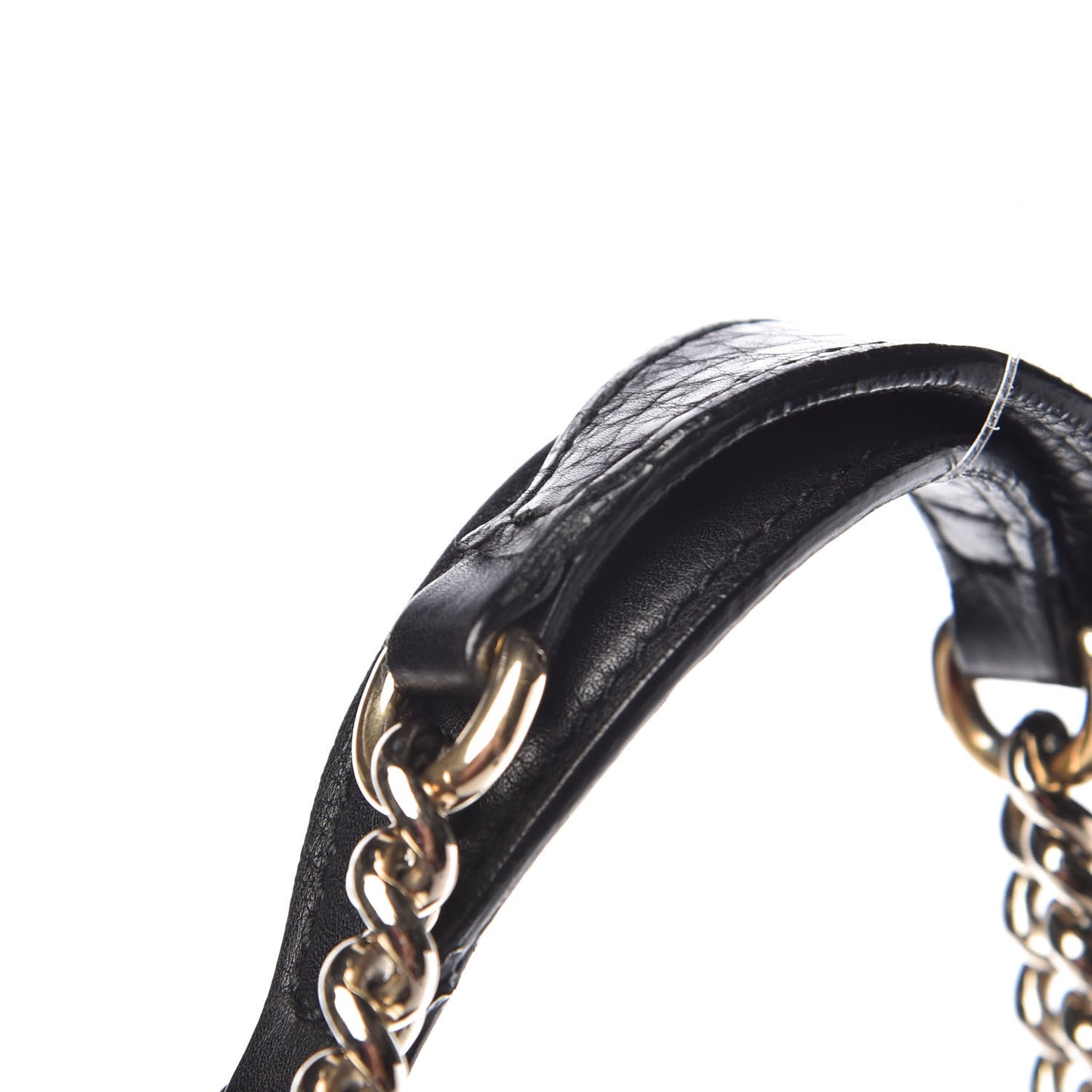 Pebbled Calfskin Medium Soho Chain Shoulder Bag Black