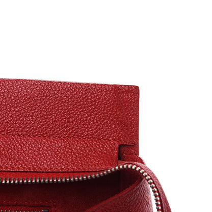 Saint Laurent Grained Calfskin Small Cabas Rive Gauche Red 10 of 14