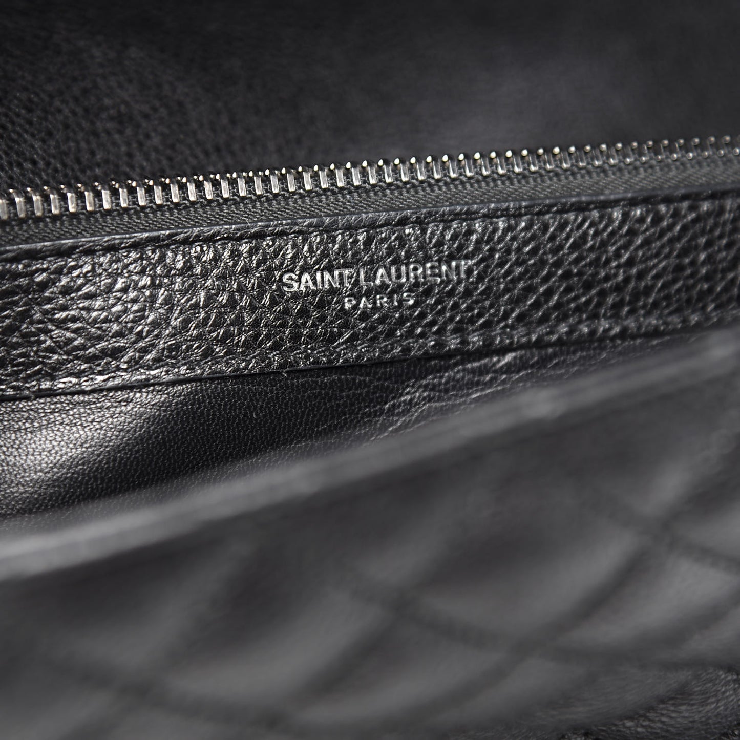Calfskin Mixed Matelasse Triquilt Large Monogram Envelope Satchel Black White