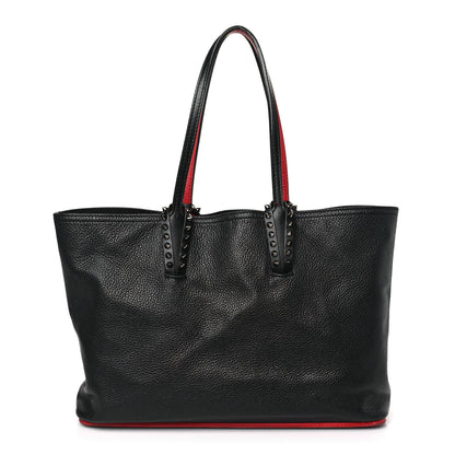 Christian Louboutin Calfskin Spikes East West Cabata Tote Black 1 of 12