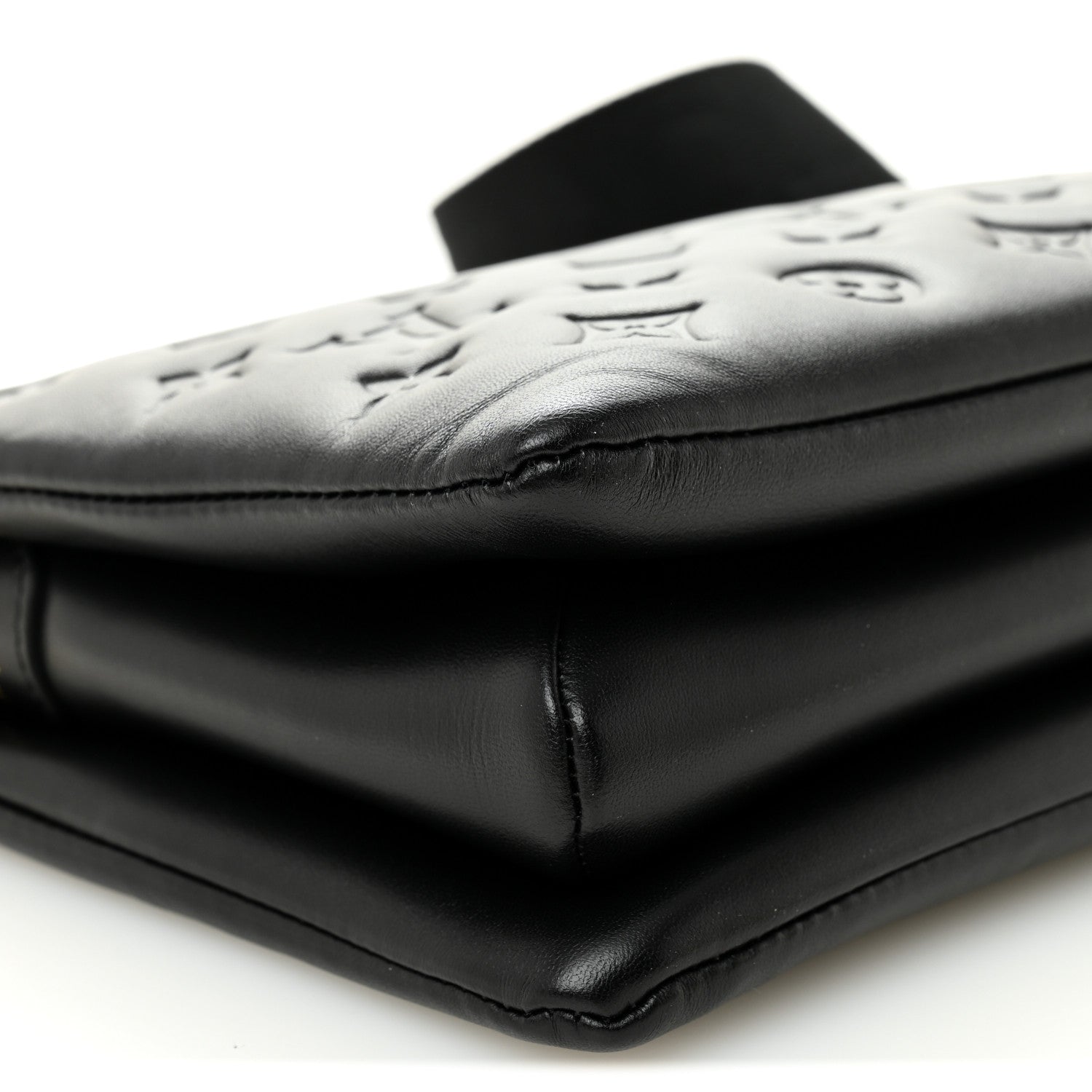 Louis Vuitton Lambskin Embossed Monogram Coussin PM Black 8 of 9