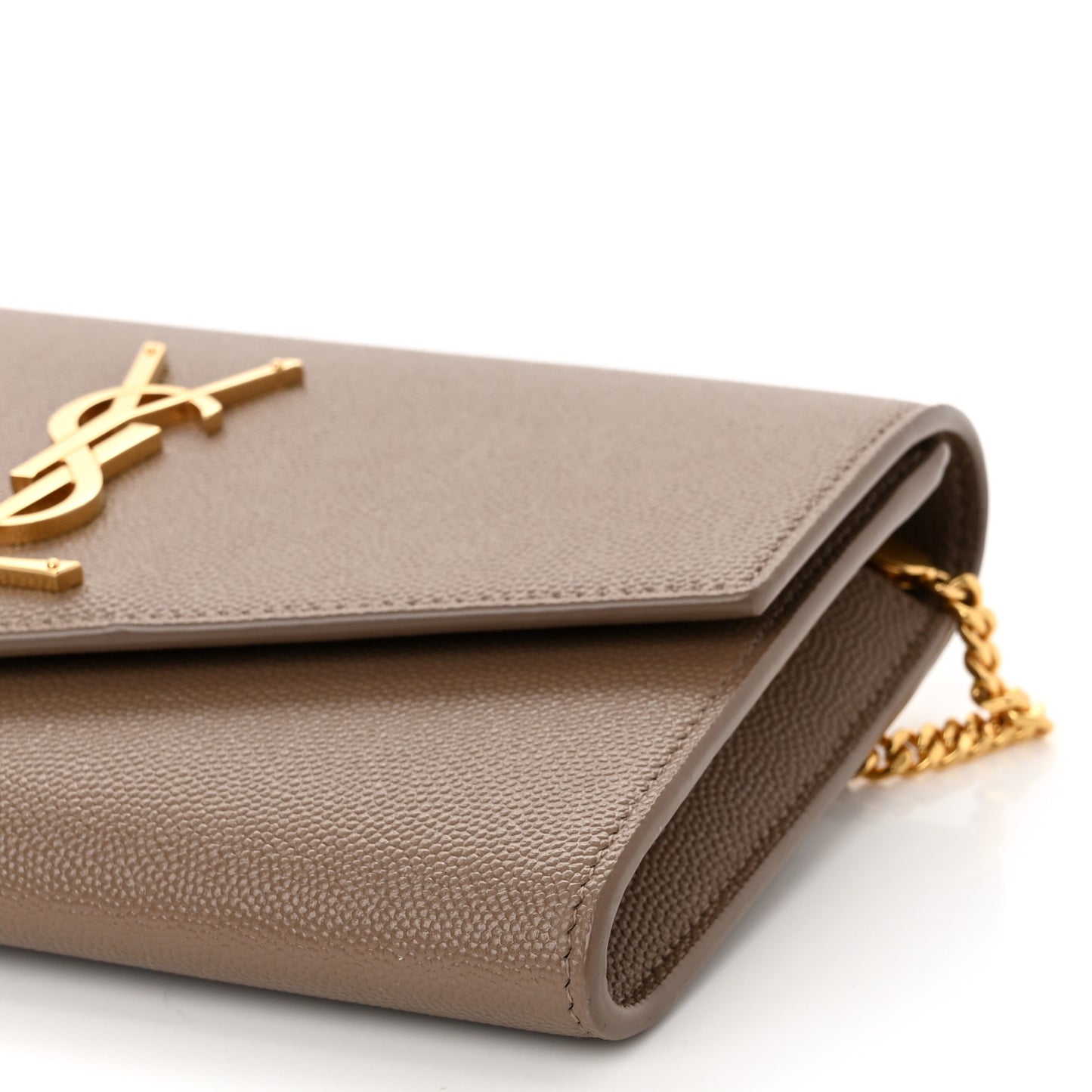 Grain De Poudre Monogram Uptown Chain Wallet Taupe
