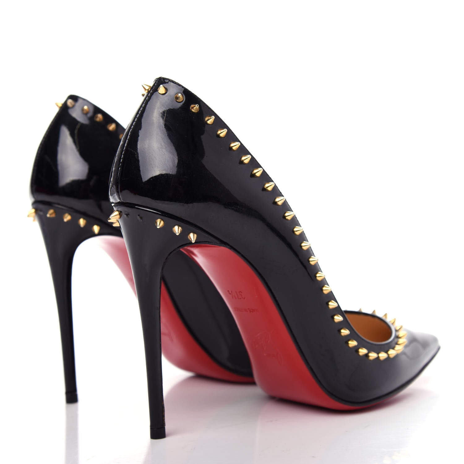 Christian Louboutin Patent Anjalina 100 Pumps 37.5 Black 4 of 12