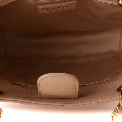 Chanel Caviar Quilted Petit Shopping Tote PST Light Beige 4 of 10