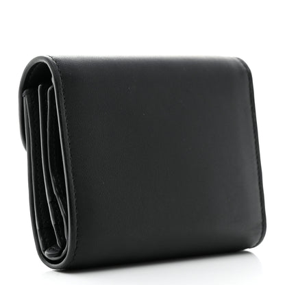 Christian Dior Ultra Matte Calfskin Saddle Lotus Wallet Black 3 of 8