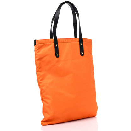 Burberry Nylon London England Print Logo Flat Tote Orange 2 of 7