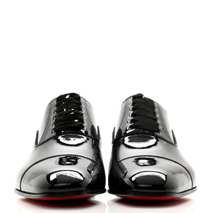 Christian Louboutin Patent Greggo Flat Oxfords 40 Black 2 of 12