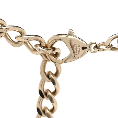 Chanel Metal Lambskin Chain CC Lock Choker Necklace Lilac 5 of 6
