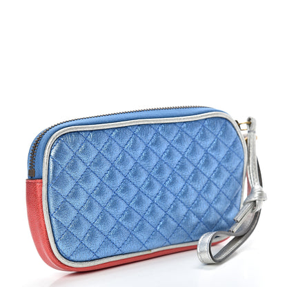 Gucci Laminated Nappa Trapuntata Zumi iPhone Case Rosso Marine Argento 2 of 8