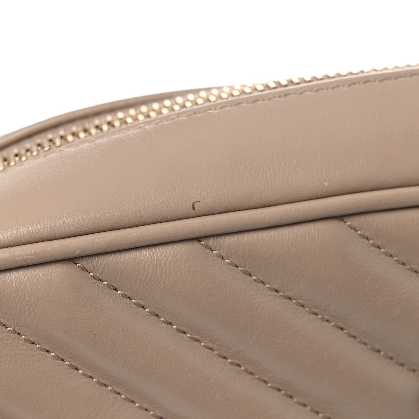 Calfskin Matelasse Monogram Lou Camera Bag Dark Beige