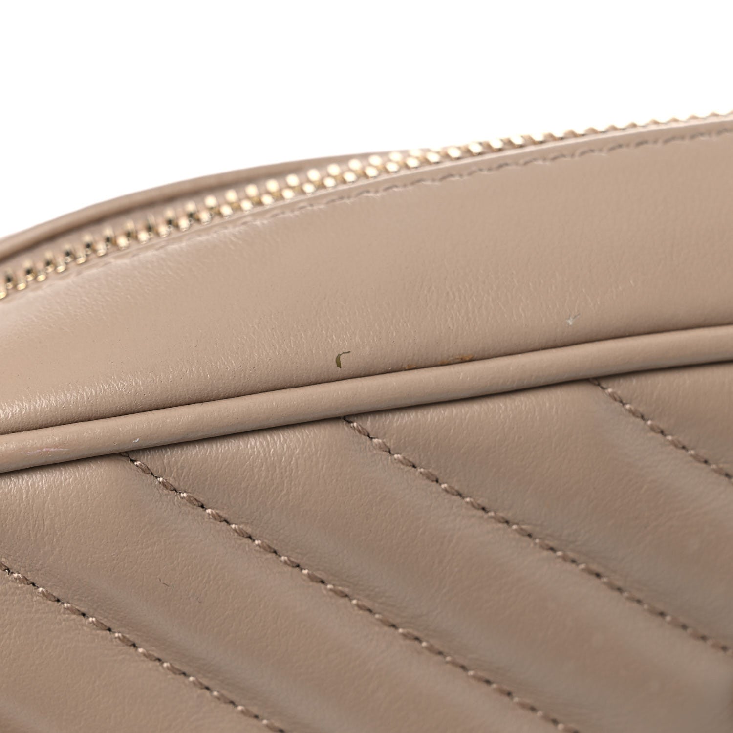 Saint Laurent Calfskin Matelasse Monogram Lou Camera Bag Dark Beige 16 of 18