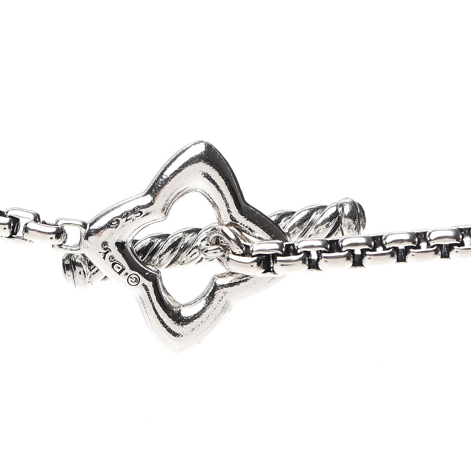 David Yurman Sterling Silver 25mm Quatrefoil Chain Necklace 3 of 4
