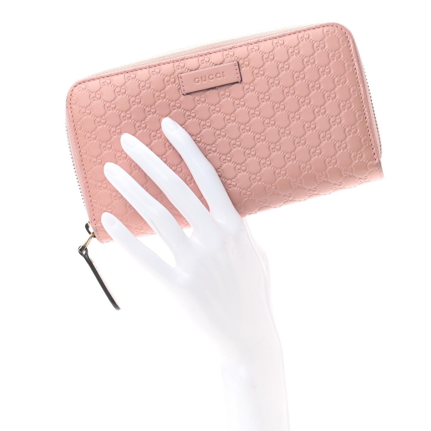 Microguccissima Zip Around Wallet Soft Pink
