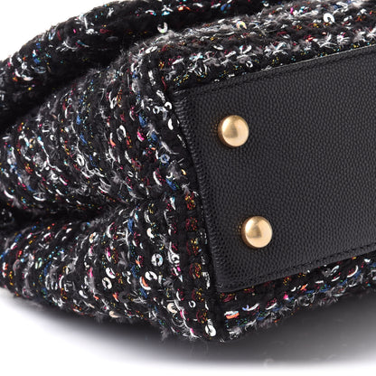Chanel Tweed Sequin Mini Coco Handle Flap Black 9 of 9