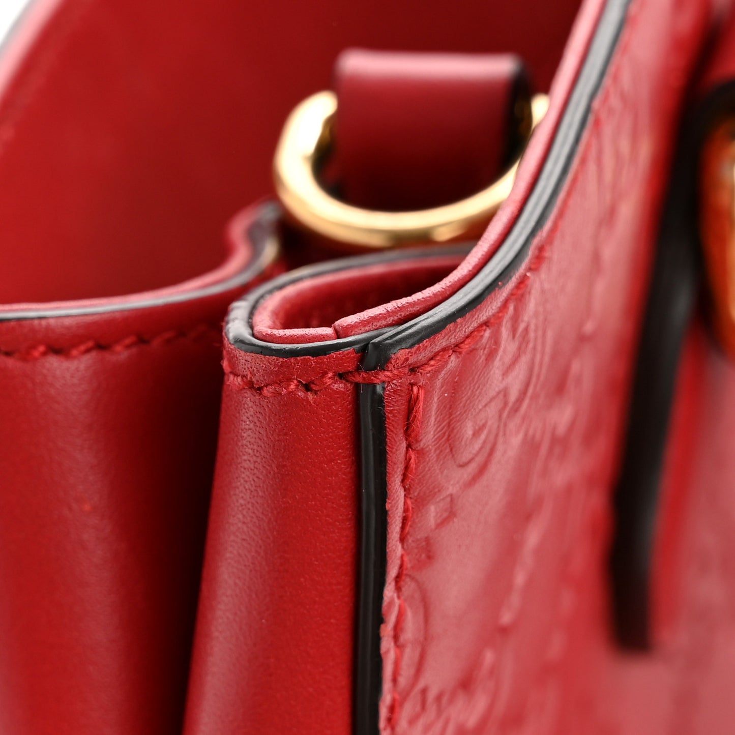 Soft Guccissima Signature Top Handle Tote Bag Red