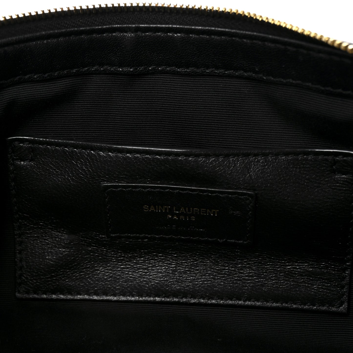 Lambskin Quilted Icare Cosmetic Pouch Black