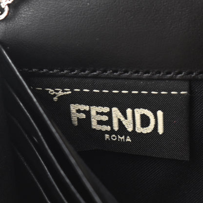 Fendi Vitello Liberty Fun Fair Studded Continental Wallet On Chain Black Multicolor 6 of 10
