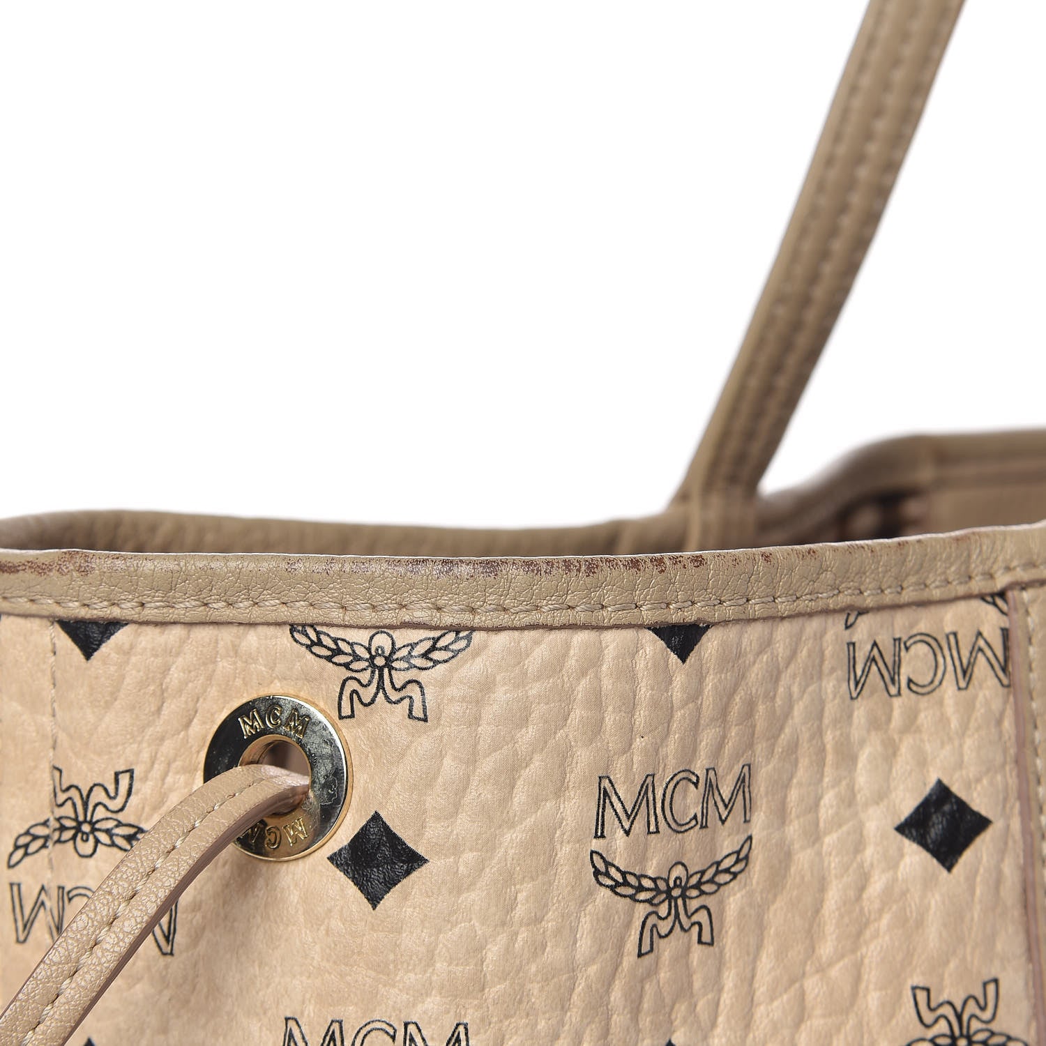 MCM Visetos Medium Liz Reversible Shopper Tote Beige 13 of 29