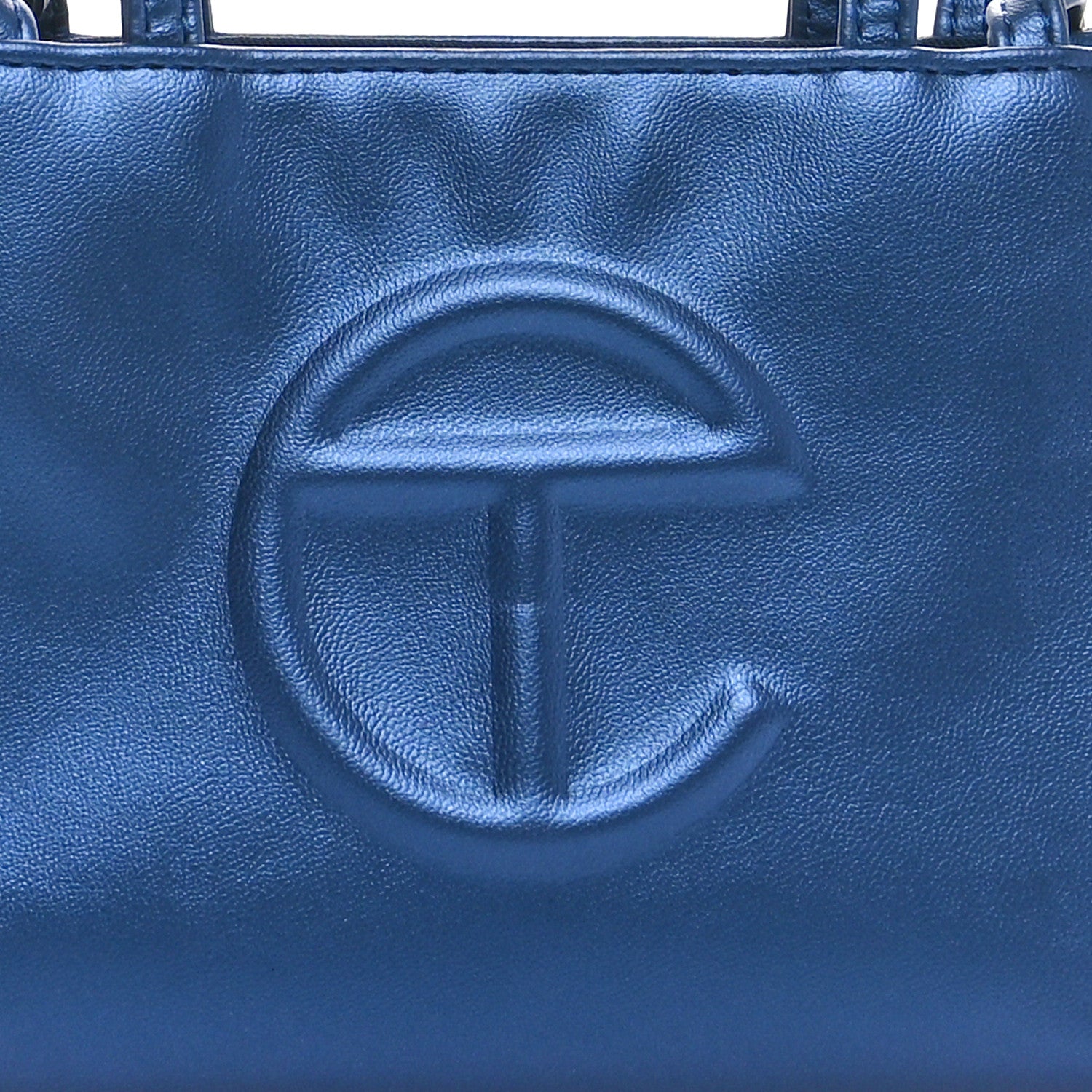 Telfar Metallic Vegan Leather Small Shopping Bag Cobalt 7 of 9