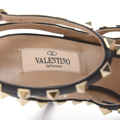Valentino Garavani Velvet Rockstud Ankle Strap Pumps 36.5 Black 8 of 11