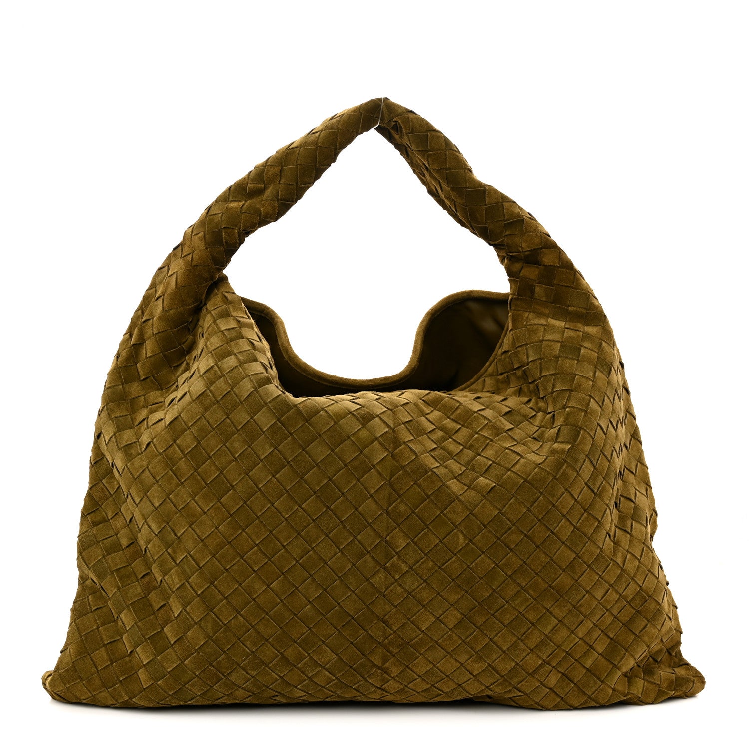 Bottega Veneta Suede Intrecciato Large Hop Mud 1 of 10