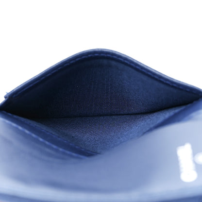 Chanel Lambskin Quilted CC Card Holder Wallet Blue 7 of 16