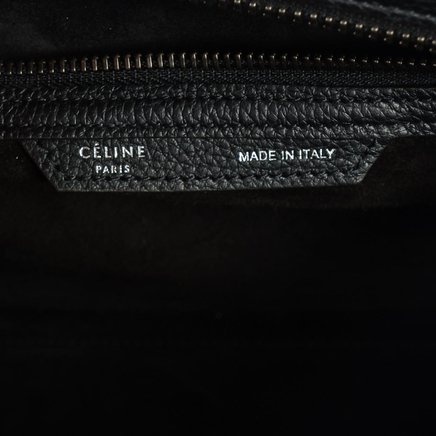Drummed Calfskin Micro Luggage Black